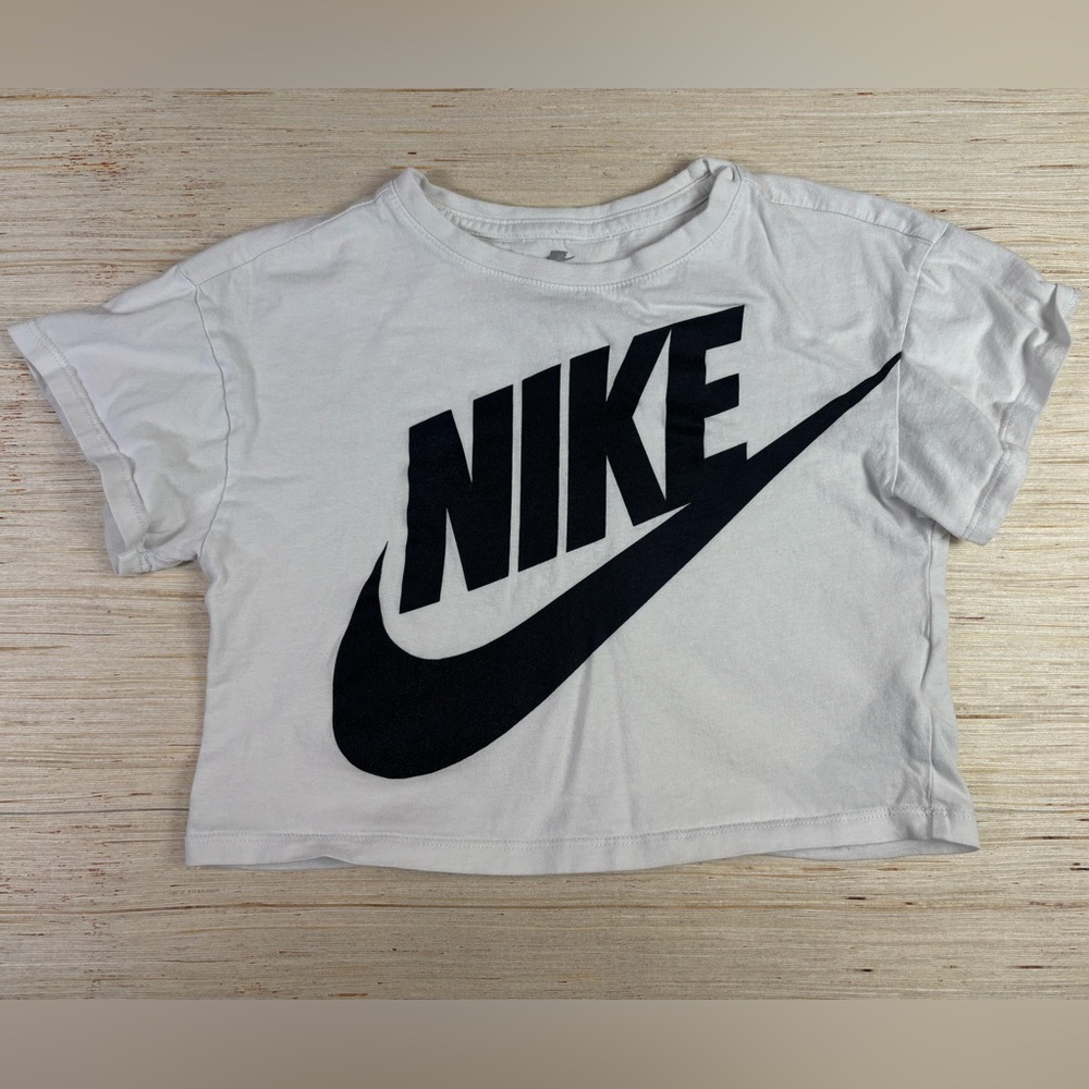 Nike White Tee with Black Graphics
